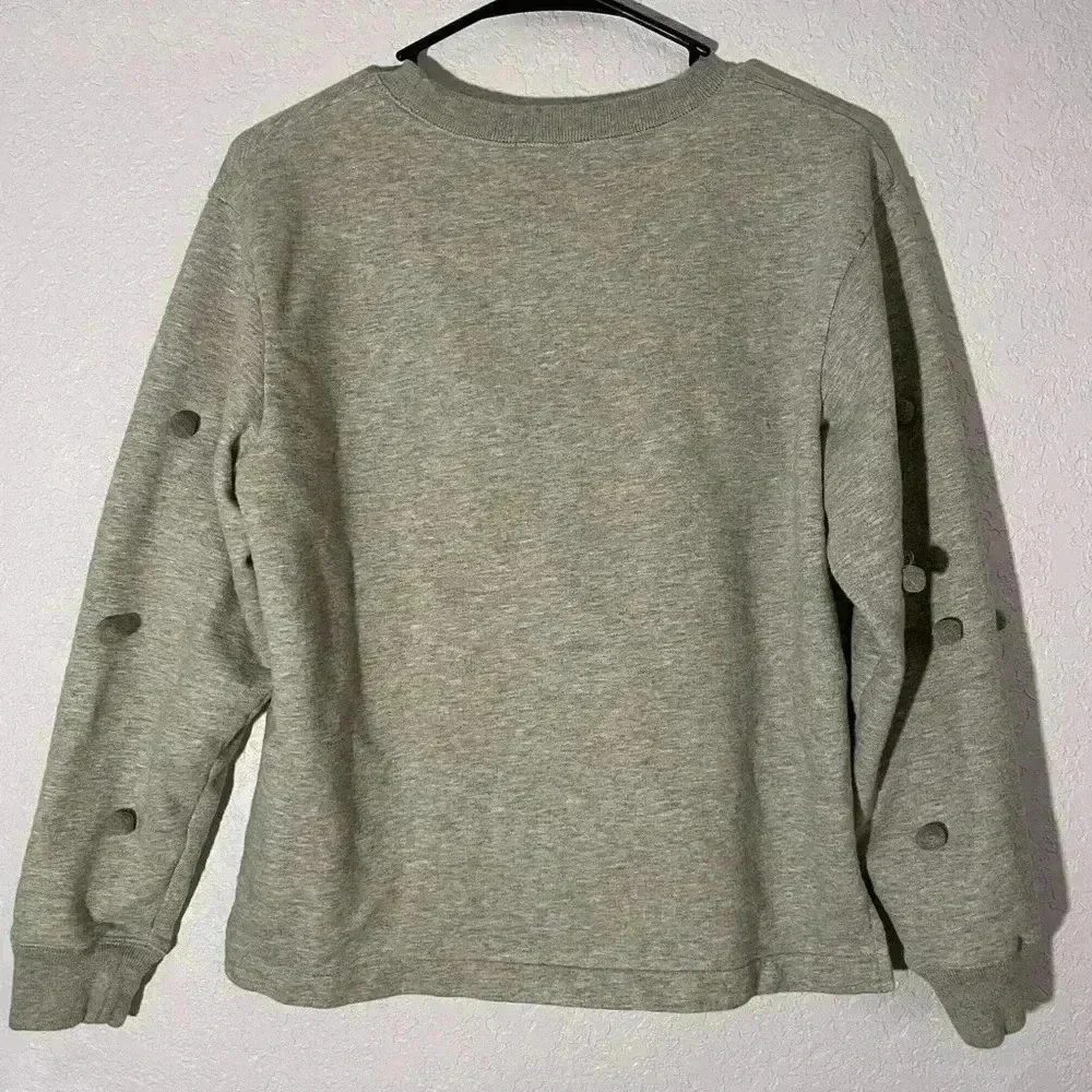 J. Crew Women’s Medium Gray Pom Pom Crewneck
